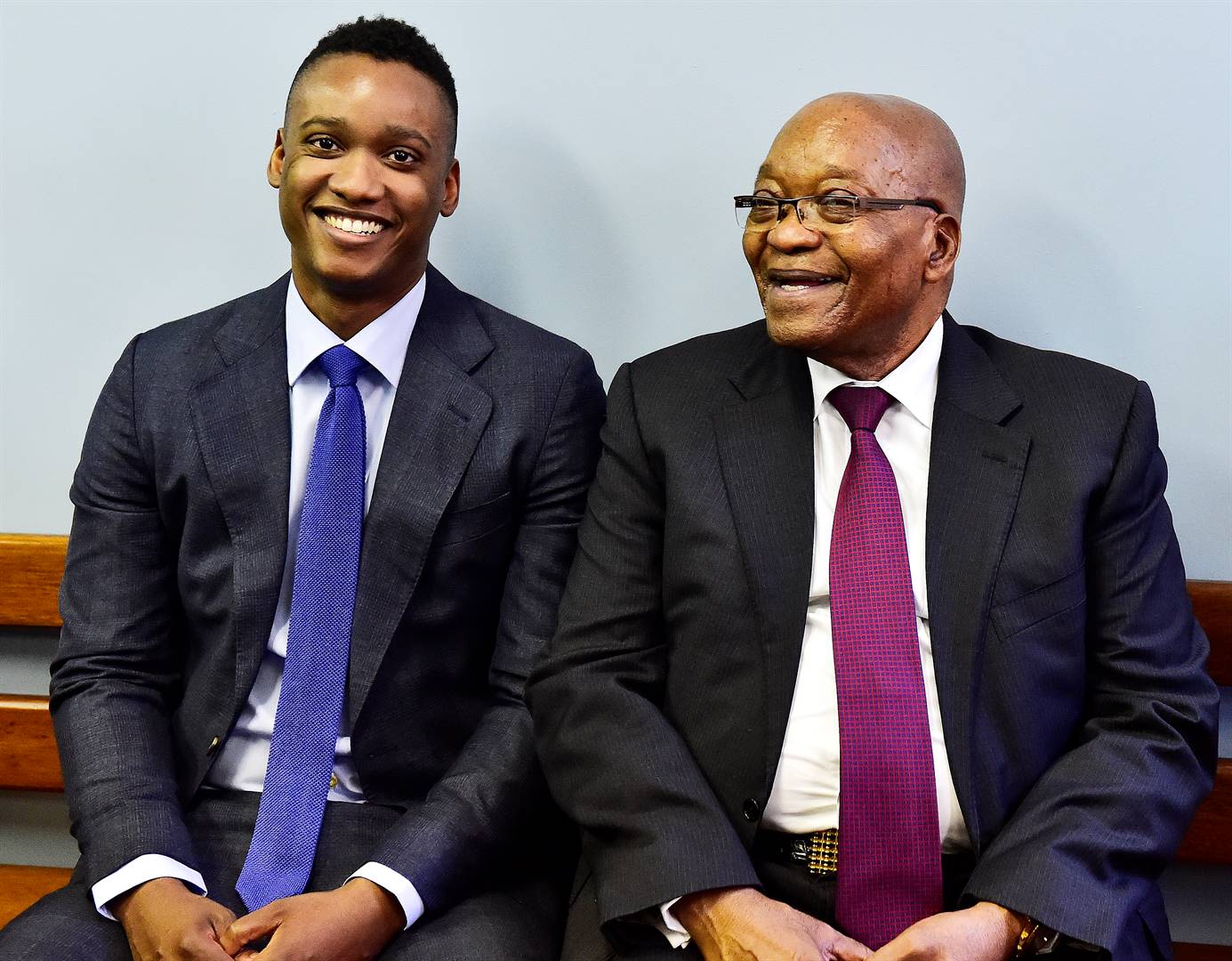 Duduzane Zuma en sy pa, oudpres. Jacob Zuma.